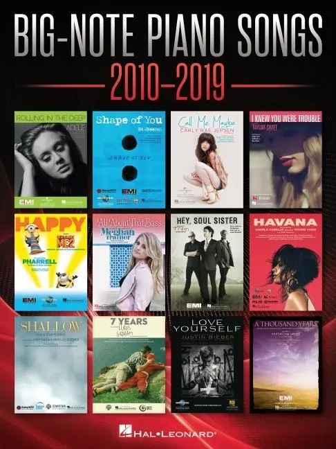 Cover: 9781540092175 | Big-Note Piano Songs 2010-2019 - Easy Piano Songbook with Large...