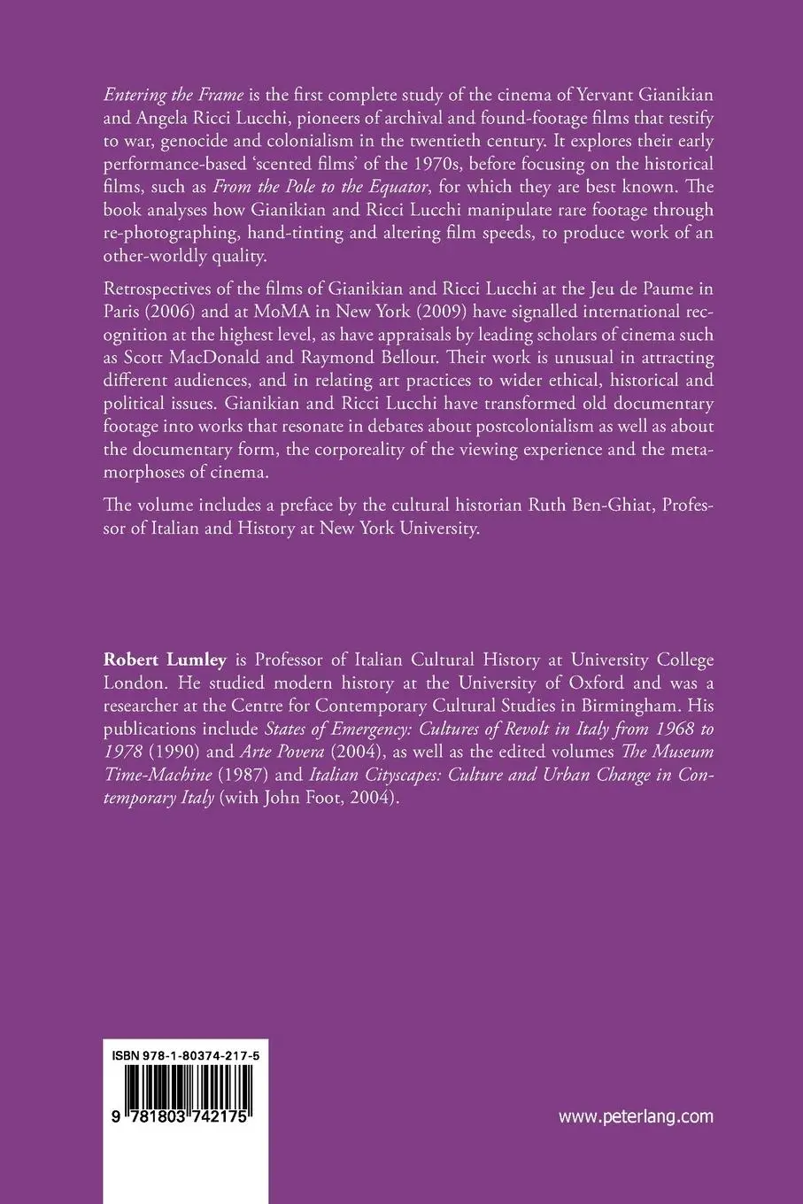 Rückseite: 9781803742175 | Entering the Frame | Robert Lumley | Taschenbuch | 228 S. | Englisch