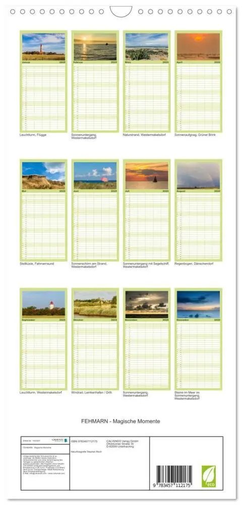 Bild: 9783457112175 | Familienplaner 2025 - FEHMARN - Magische Momente mit 5 Spalten...