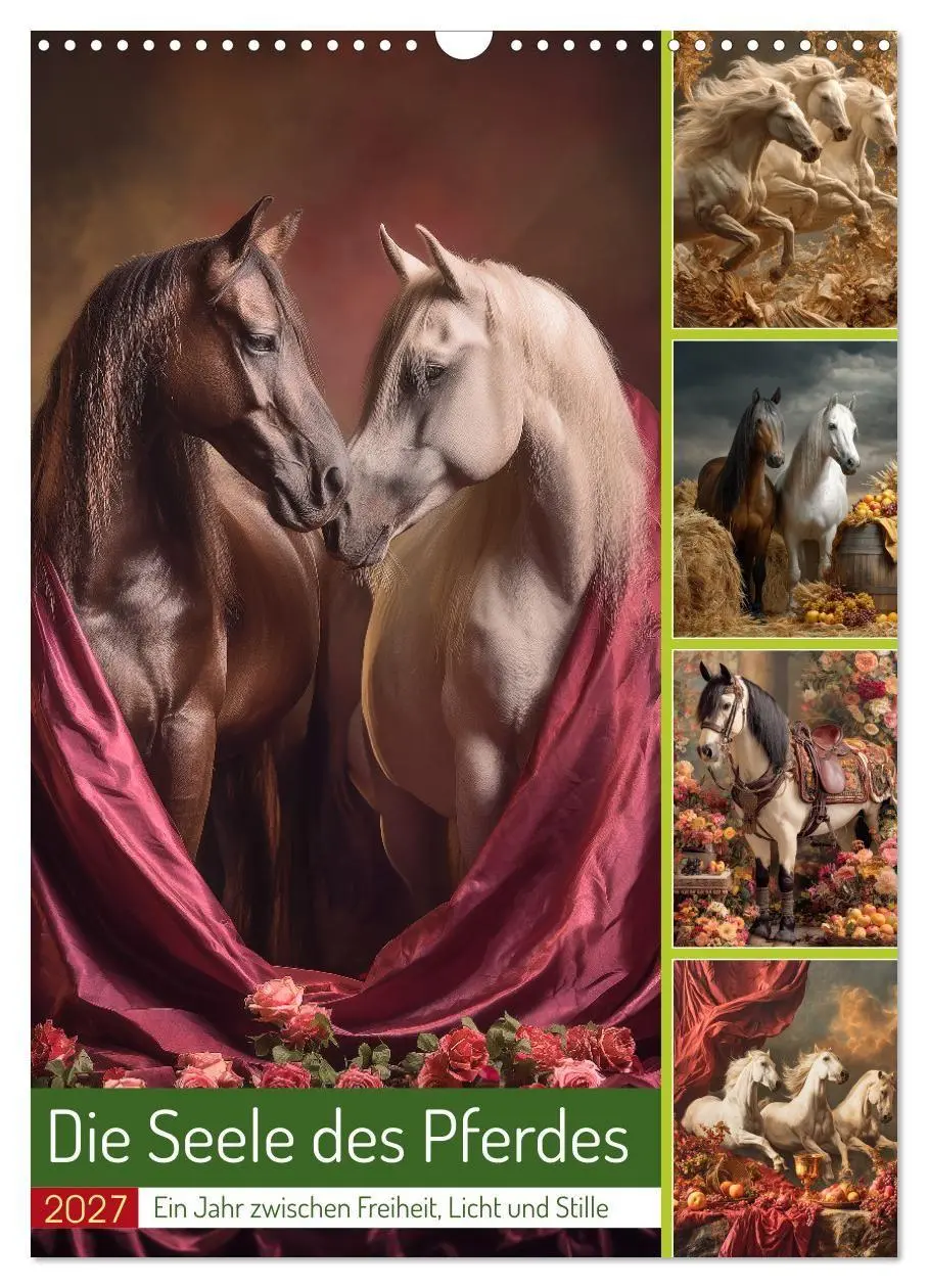 Cover: 9783516752175 | Edle Pferde (Wandkalender 2027 DIN A3 hoch), CALVENDO Monatskalender