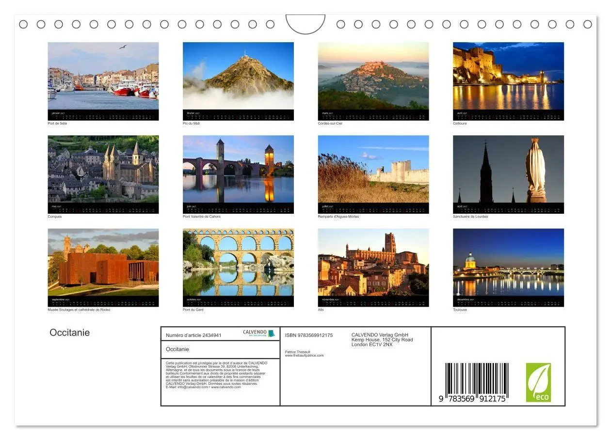 Bild: 9783569912175 | Occitanie (Calendrier mural 2027 DIN A4 vertical), CALVENDO...