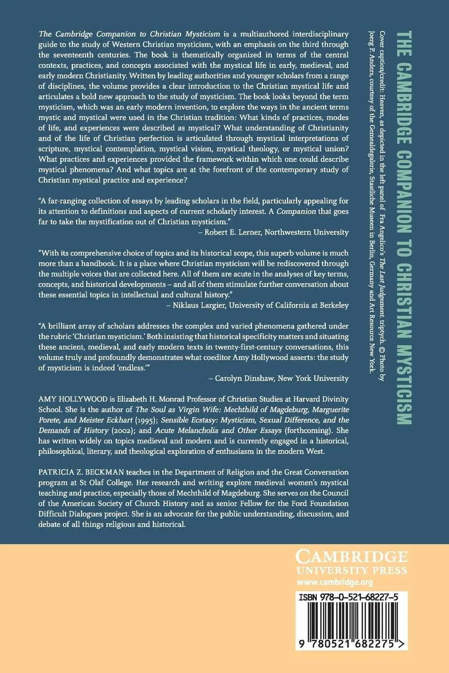 Rückseite: 9780521682275 | The Cambridge Companion to Christian Mysticism | Amy Hollywood (u. a.)