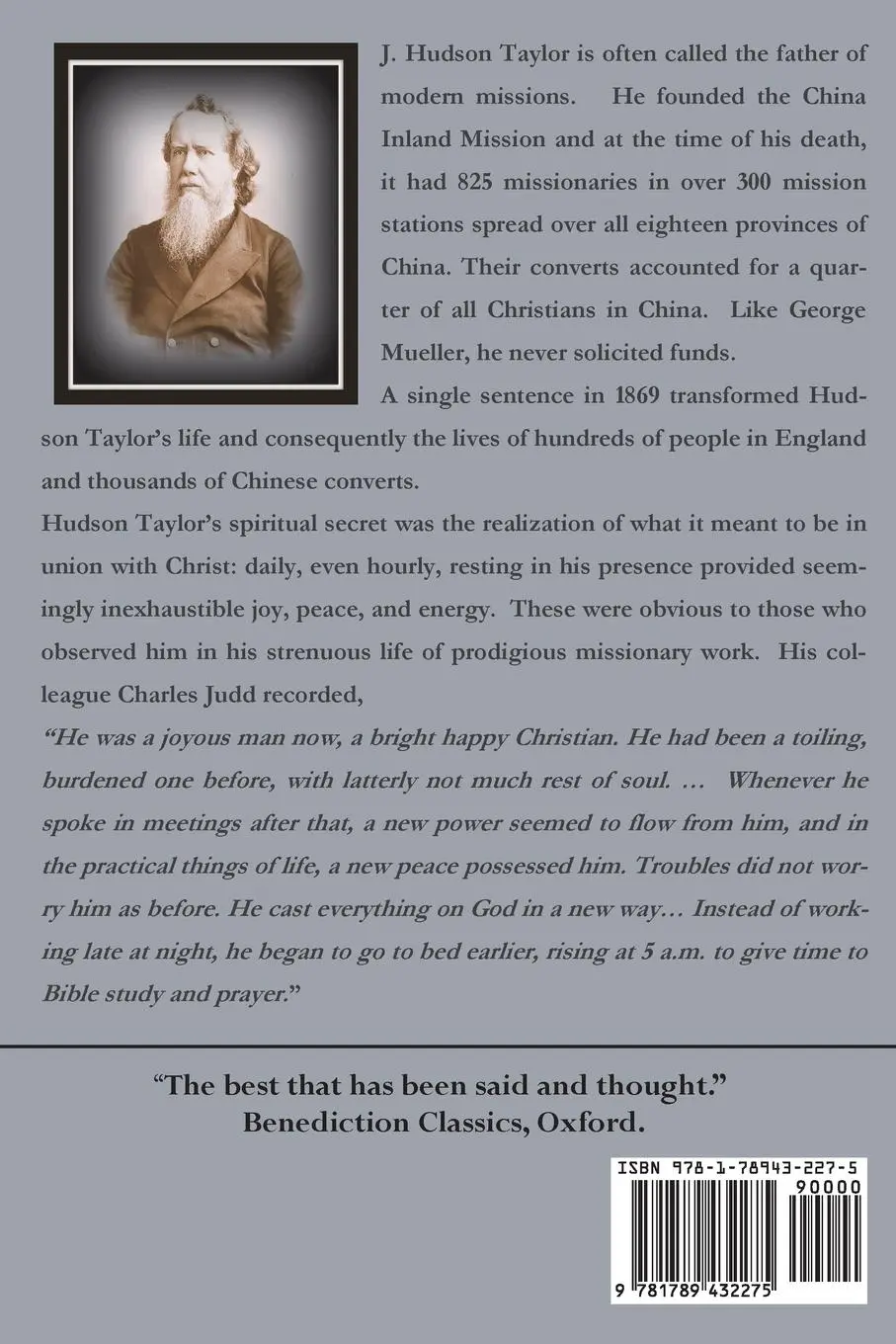 Rückseite: 9781789432275 | Hudson Taylor's Spiritual Secret | Frederick Howard Taylor (u. a.)