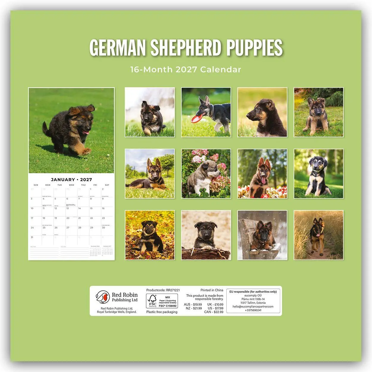 Rückseite: 9781837012275 | German Shepherd Puppies - Deutsche Schäferhunde Welpen 2027 -...