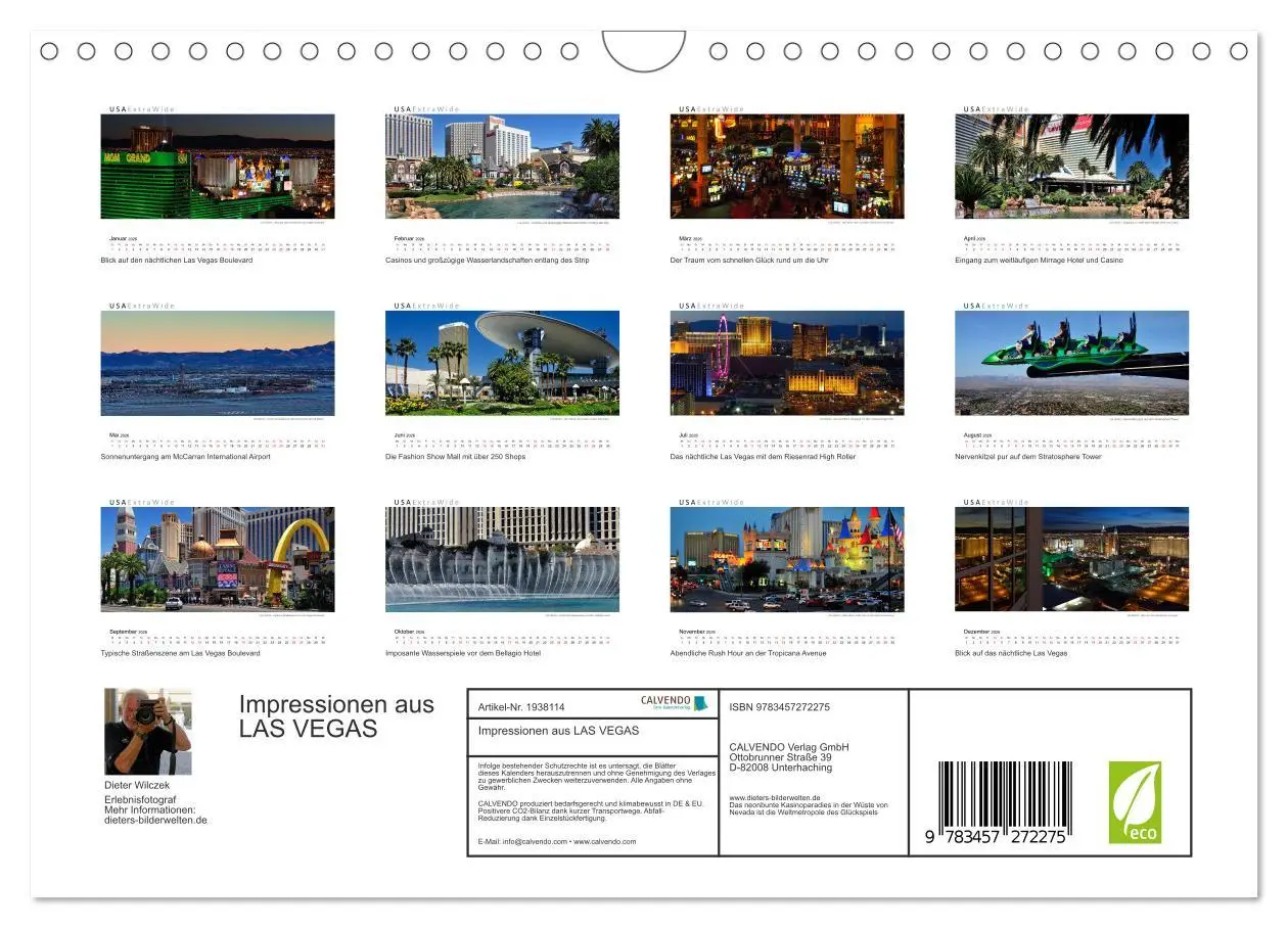 Bild: 9783457272275 | Impressionen aus LAS VEGAS (Wandkalender 2026 DIN A4 quer),...
