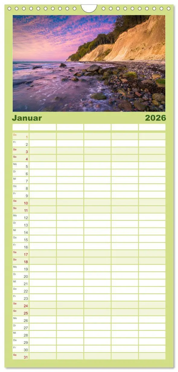 Bild: 9783516502275 | Familienplaner 2026 - Insel Rügen - Malerische Kreideküste mit 5...
