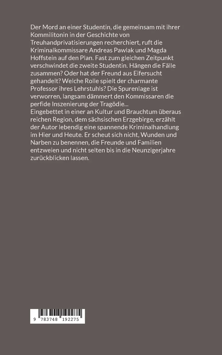 Rückseite: 9783748192275 | Erzgebirgshass | Karl-Heinz Binus | Taschenbuch | Paperback | 432 S.