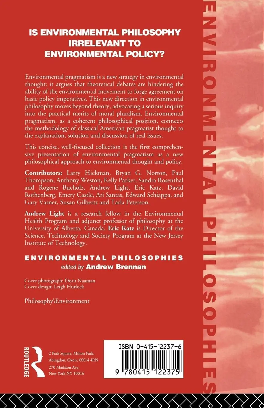 Rückseite: 9780415122375 | Environmental Pragmatism | Eric Katz (u. a.) | Taschenbuch | Englisch