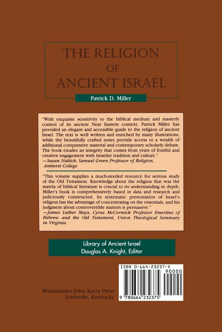 Rückseite: 9780664232375 | The Religion of Ancient Israel | Ron Miller (u. a.) | Taschenbuch