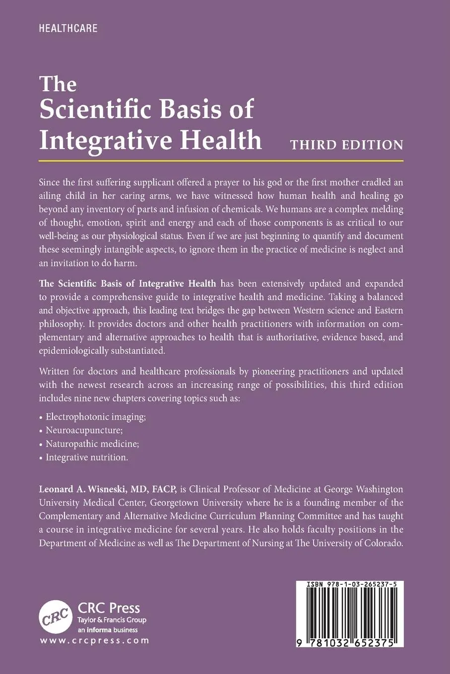 Rückseite: 9781032652375 | The Scientific Basis of Integrative Health | Leonard Wisneski | Buch