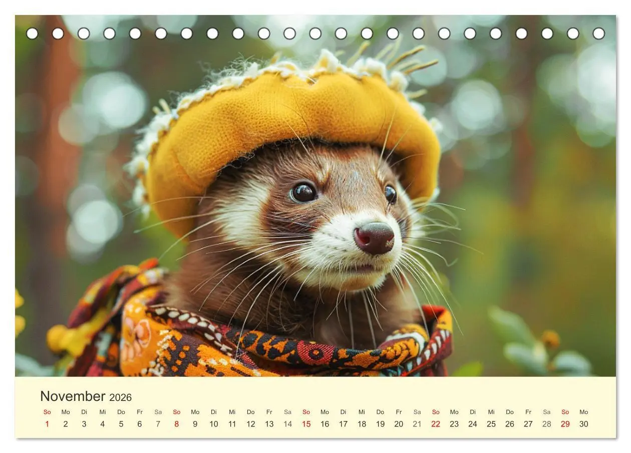 Bild: 9783457402375 | Kecke Marder. Charmante und niedliche Fashion-Ikonen (Tischkalender...