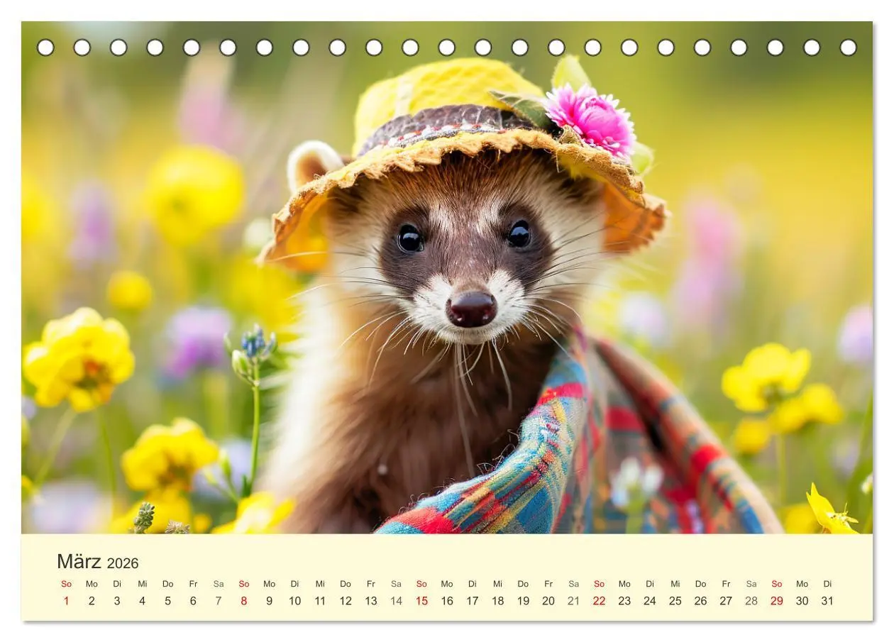 Bild: 9783457402375 | Kecke Marder. Charmante und niedliche Fashion-Ikonen (Tischkalender...
