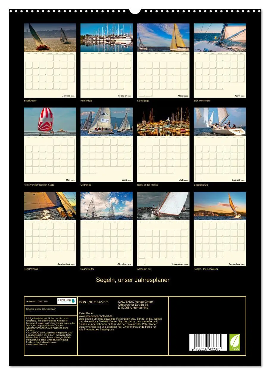 Bild: 9783516422375 | Segeln, unser Jahresplaner (hochwertiger Premium Wandkalender 2026...