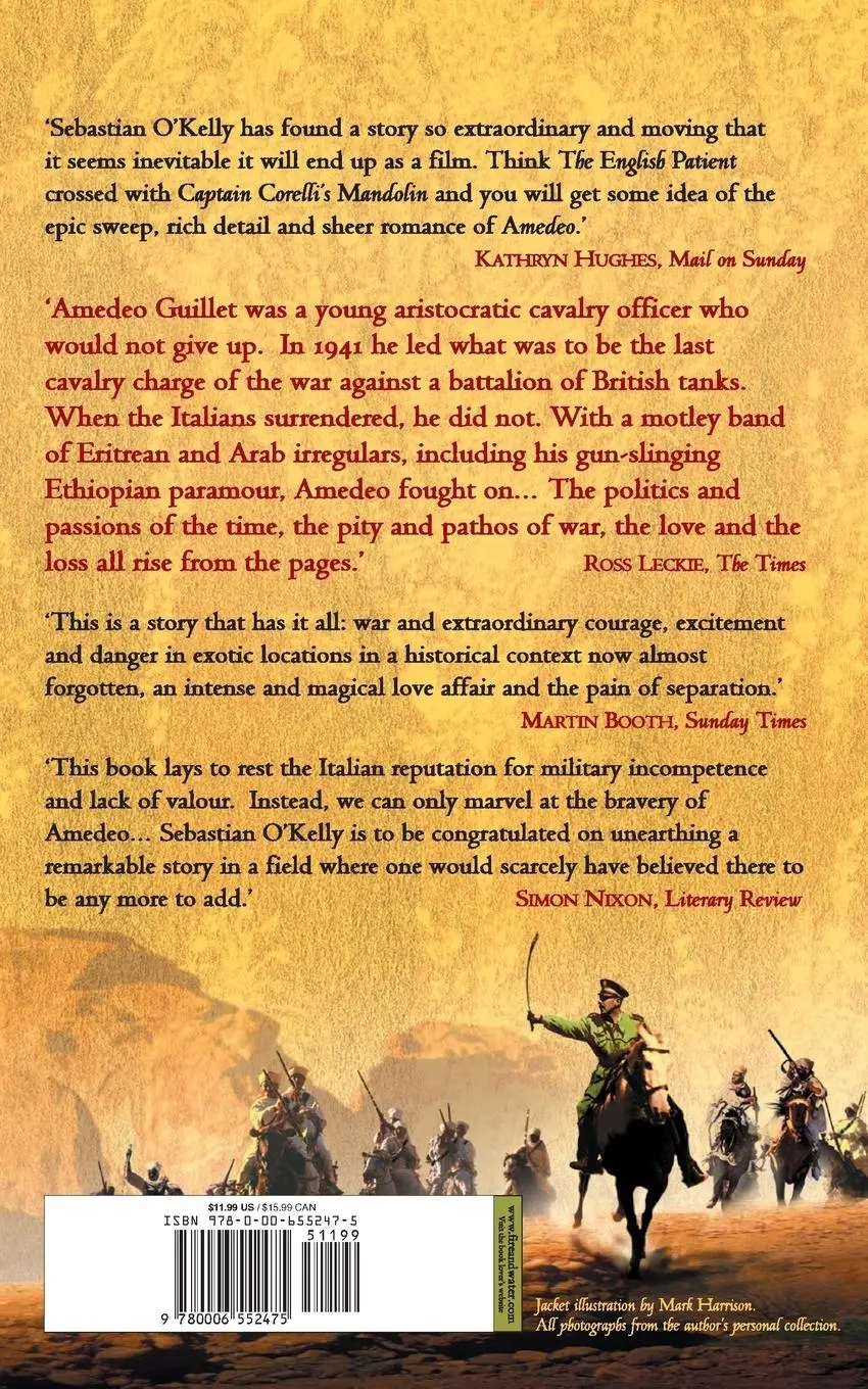 Rückseite: 9780006552475 | Amedeo | The True Story of an Italian's War in Abyssinia | O'Kelly
