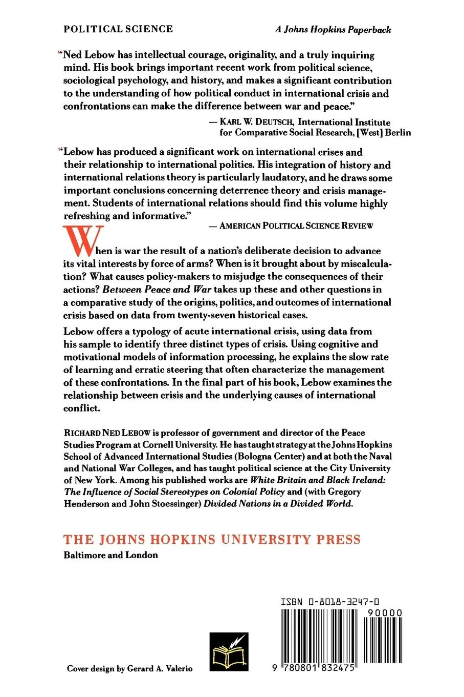 Rückseite: 9780801832475 | Between Peace and War | The Nature of International Crisis | Lebow