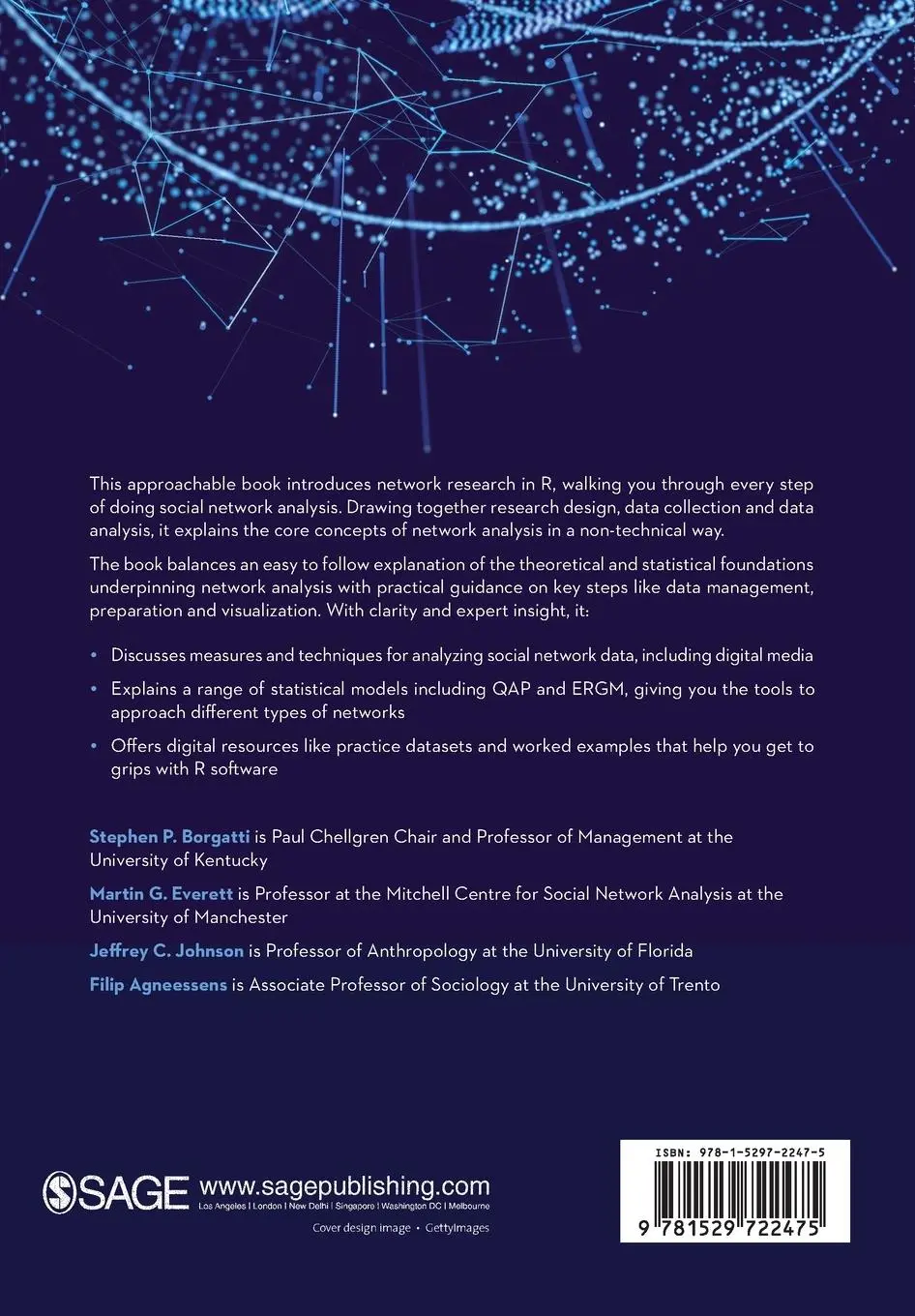Rückseite: 9781529722475 | Analyzing Social Networks Using R | Stephen P. Borgatti (u. a.) | Buch