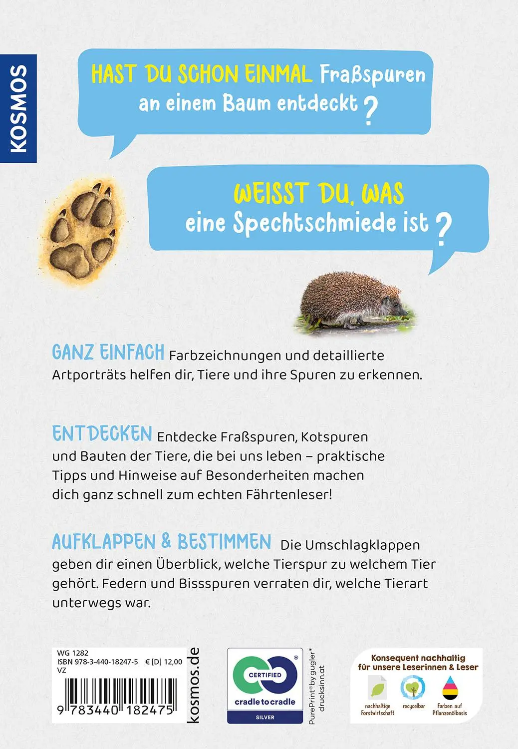 Bild: 9783440182475 | Welche Tierspur ist das? Kindernaturführer | Anita van Saan | Buch