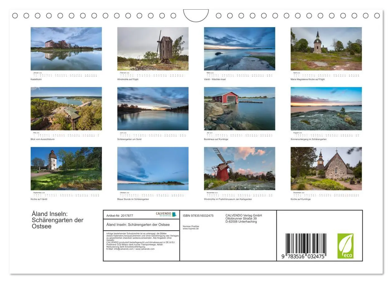 Bild: 9783516032475 | Åland Inseln: Schärengarten der Ostsee (Wandkalender 2026 DIN A4...