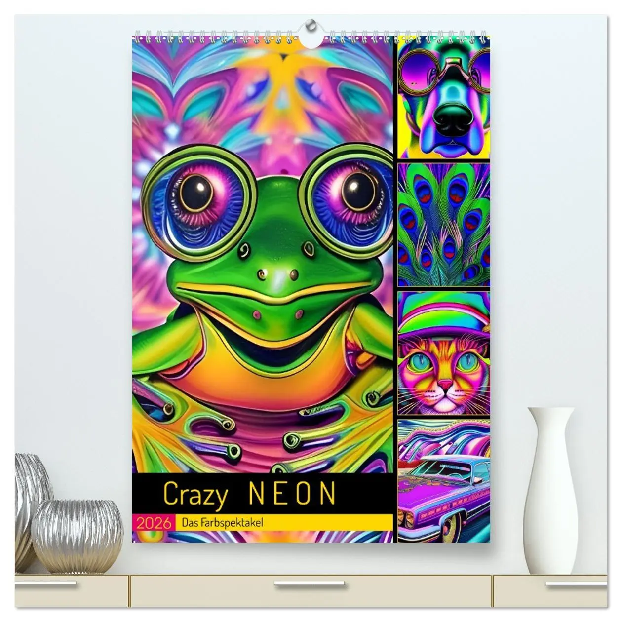Cover: 9783516332575 | Crazy Neon - Das Farbspektakel (hochwertiger Premium Wandkalender...