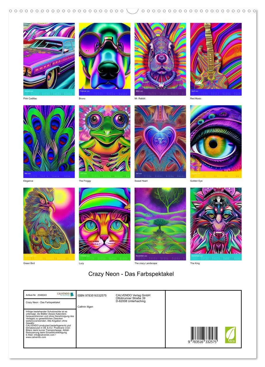 Bild: 9783516332575 | Crazy Neon - Das Farbspektakel (hochwertiger Premium Wandkalender...