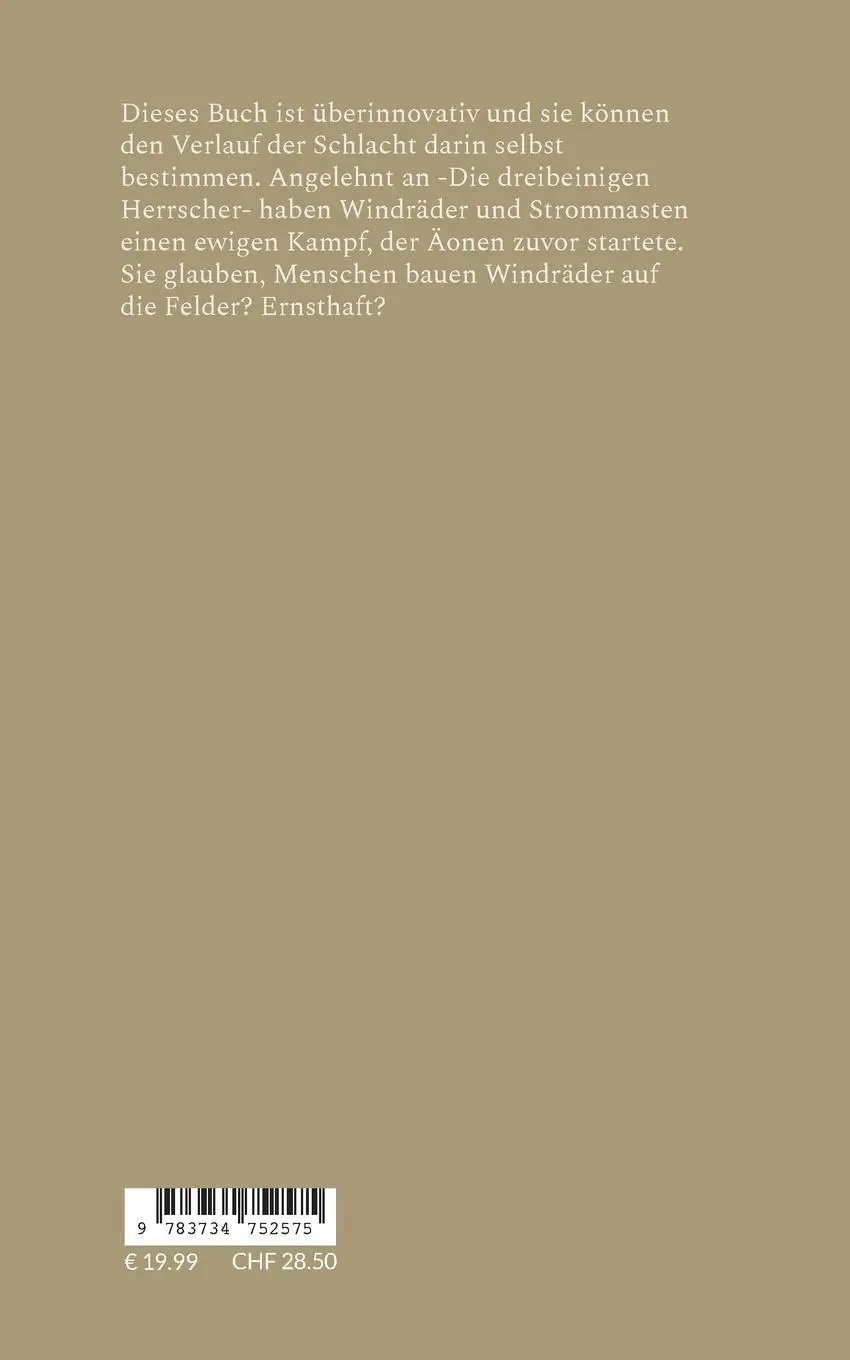 Rückseite: 9783734752575 | Windräder gegen Strommasten | Wer wird die Schlacht gewinnen? | Buch