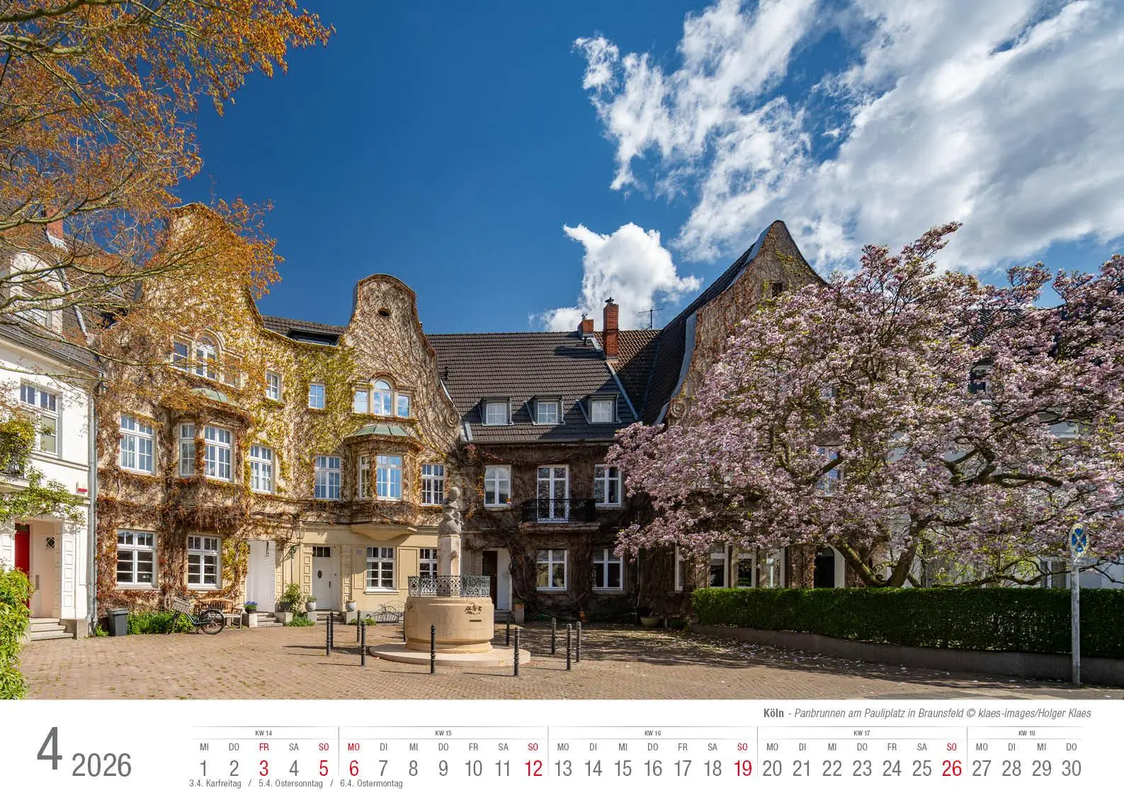 Bild: 9783965352575 | Köln 2026 Bildkalender A3 quer, spiralgebunden | Holger Klaes | 2026
