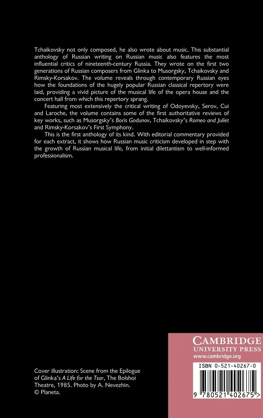 Rückseite: 9780521402675 | Russians on Russian Music, 1830 1880 | An Anthology | Campbell (u. a.)
