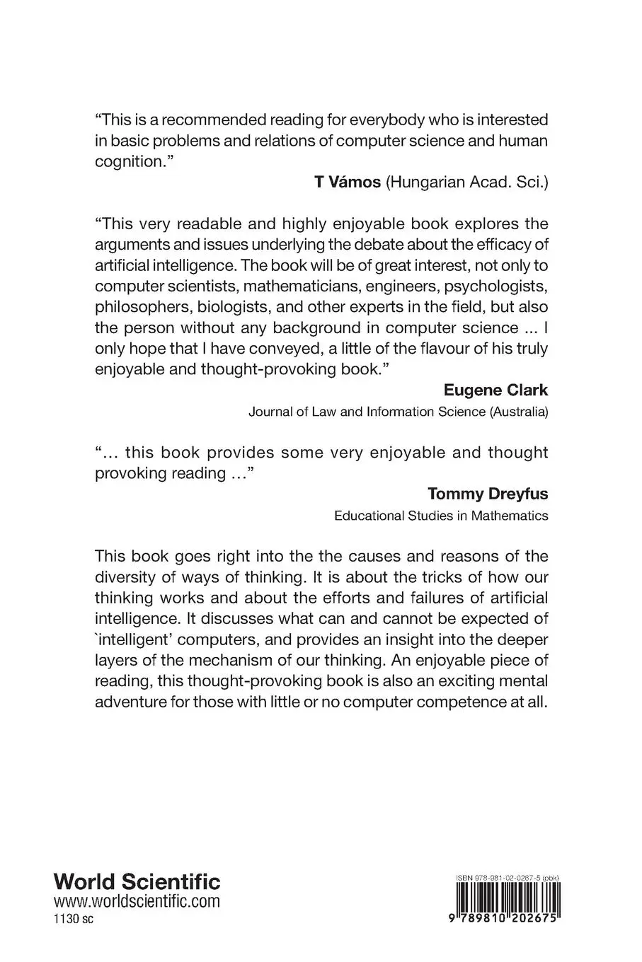 Rückseite: 9789810202675 | WAYS OF THINKING (B/S) | Mero L | Taschenbuch | Englisch | 1990