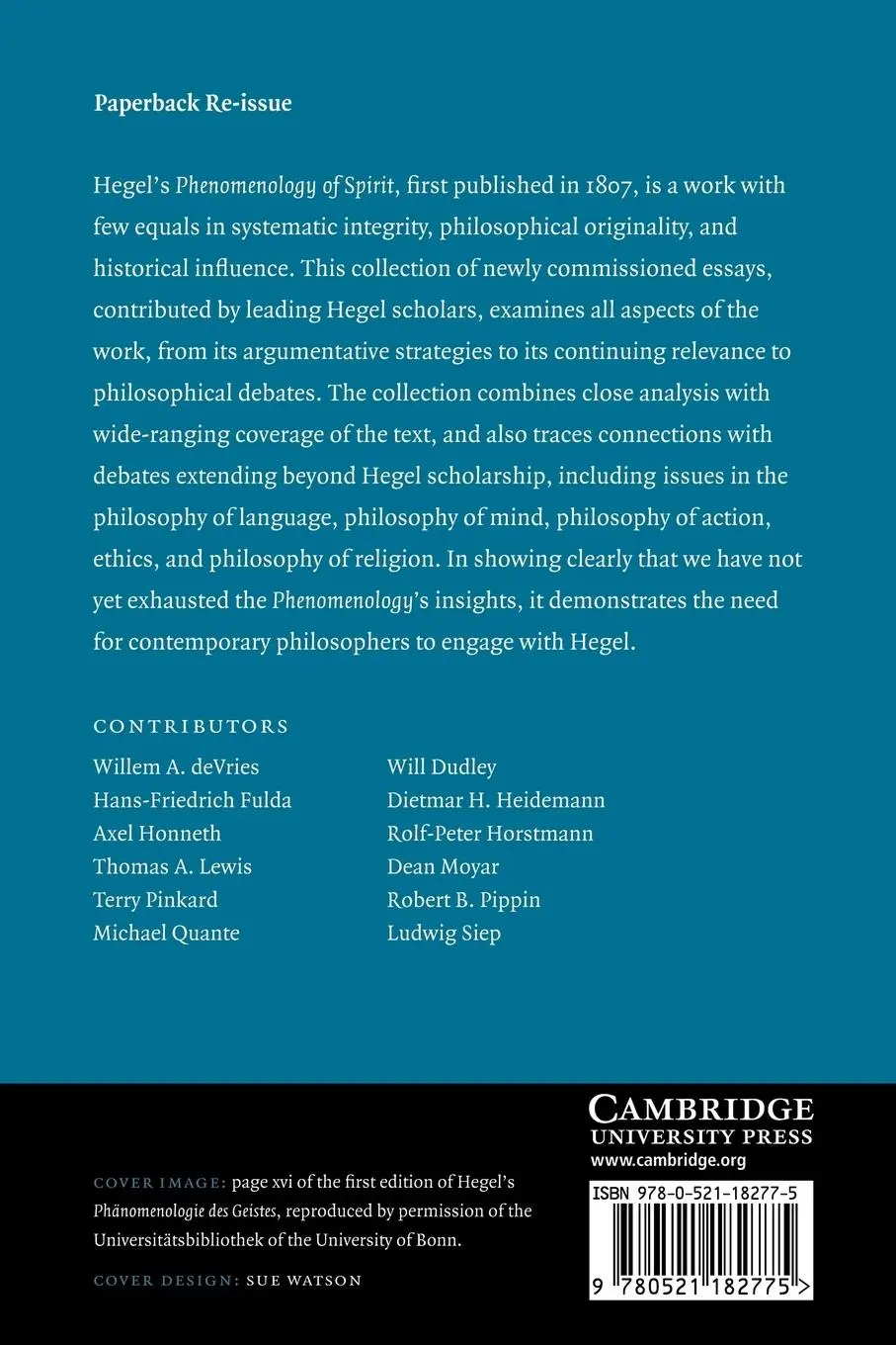 Rückseite: 9780521182775 | Hegel's Phenomenology of Spirit | A Critical Guide | Moyar (u. a.)