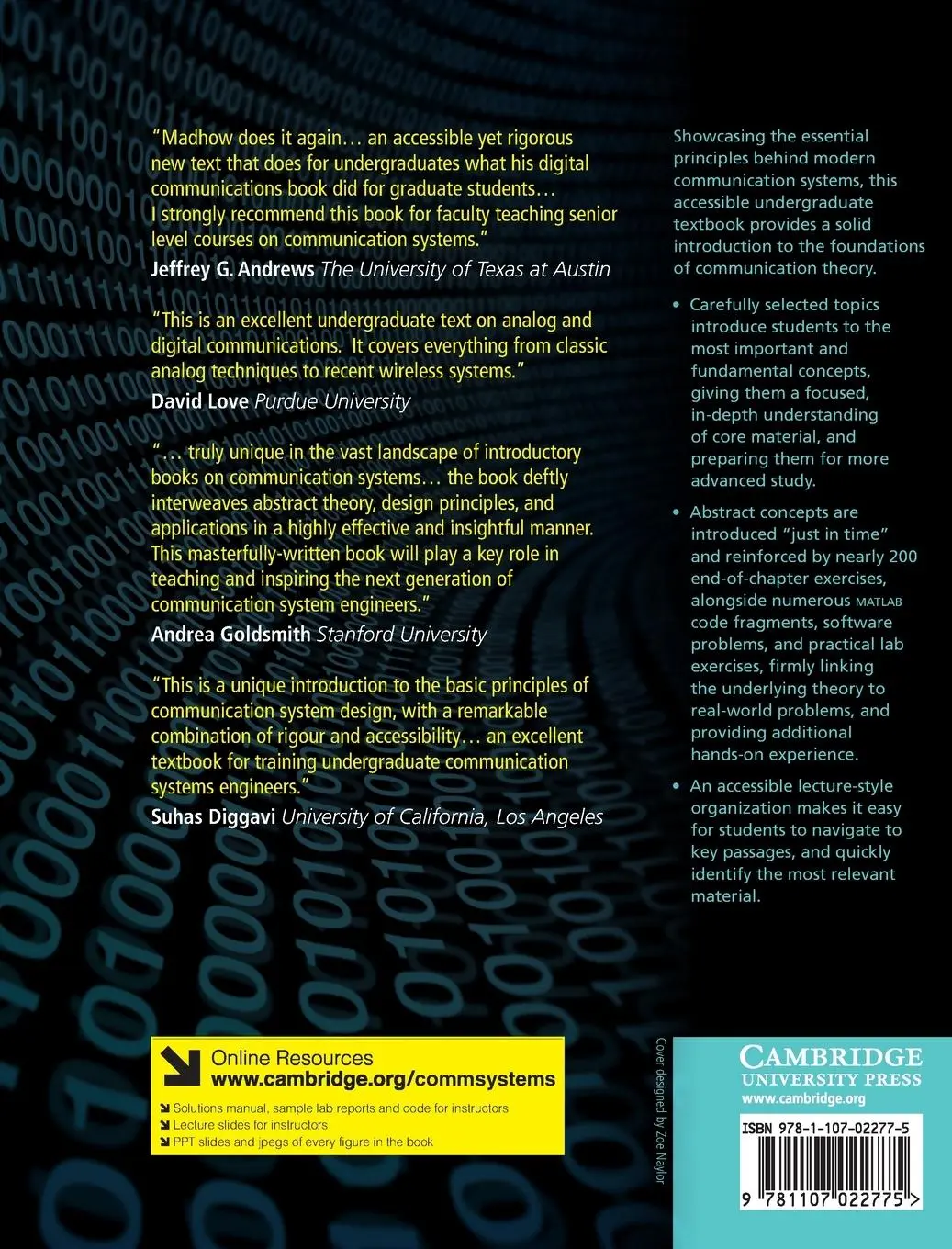 Rückseite: 9781107022775 | Introduction to Communication Systems | Upamanyu Madhow | Buch | 2015