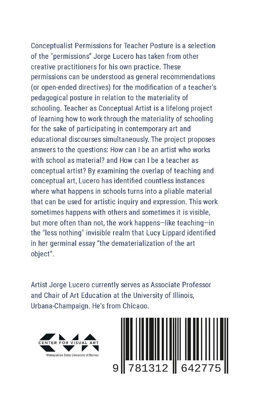 Rückseite: 9781312642775 | Conceptualist Permissions for Teacher Posture | Jorge Lucero | Buch