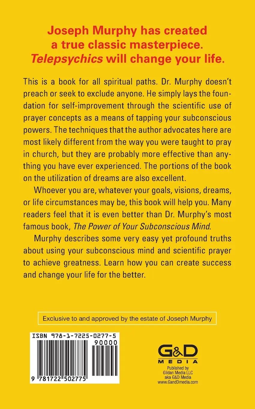 Rückseite: 9781722502775 | Telepsychics | Using Your Hidden Subconscious Powers | Joseph Murphy