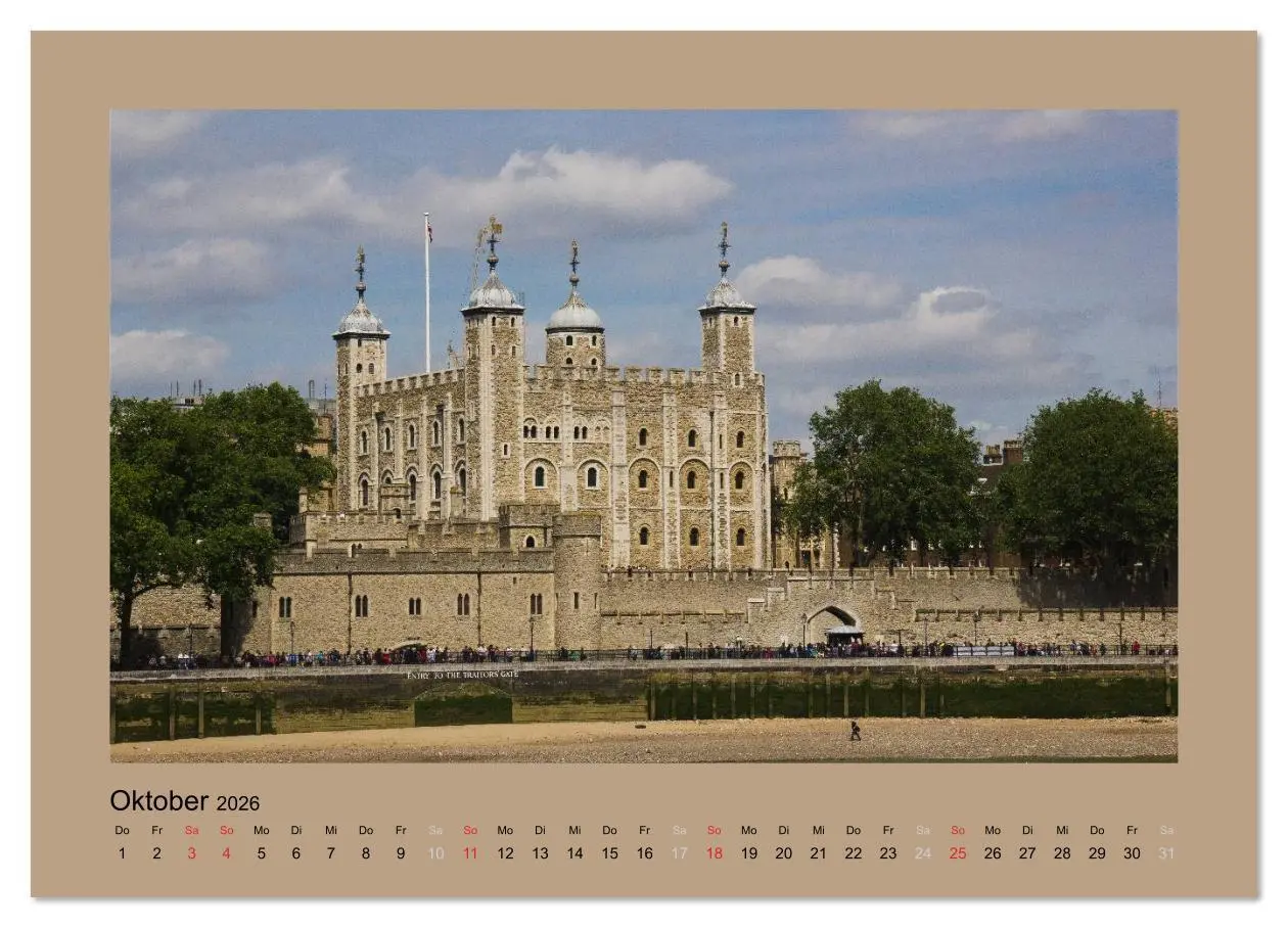 Bild: 9783516172775 | London (Wandkalender 2026 DIN A2 quer), CALVENDO Monatskalender | Koch