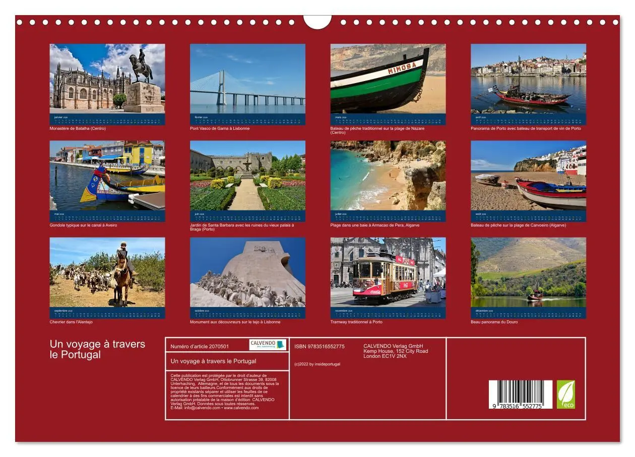 Bild: 9783516552775 | Un voyage à travers le Portugal (Calendrier mural 2026 DIN A3...