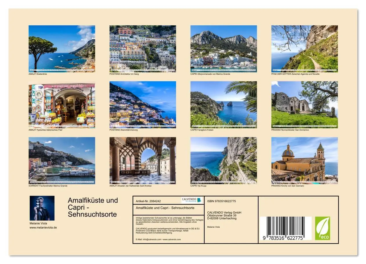 Bild: 9783516622775 | Amalfiküste und Capri - Sehnsuchtsorte (Wandkalender 2026 DIN A4...