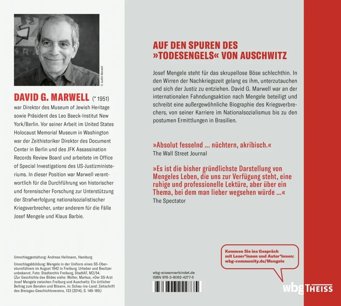 Bild: 9783806242775 | Mengele | Biographie eines Massenmörders | David G. Marwell | Buch
