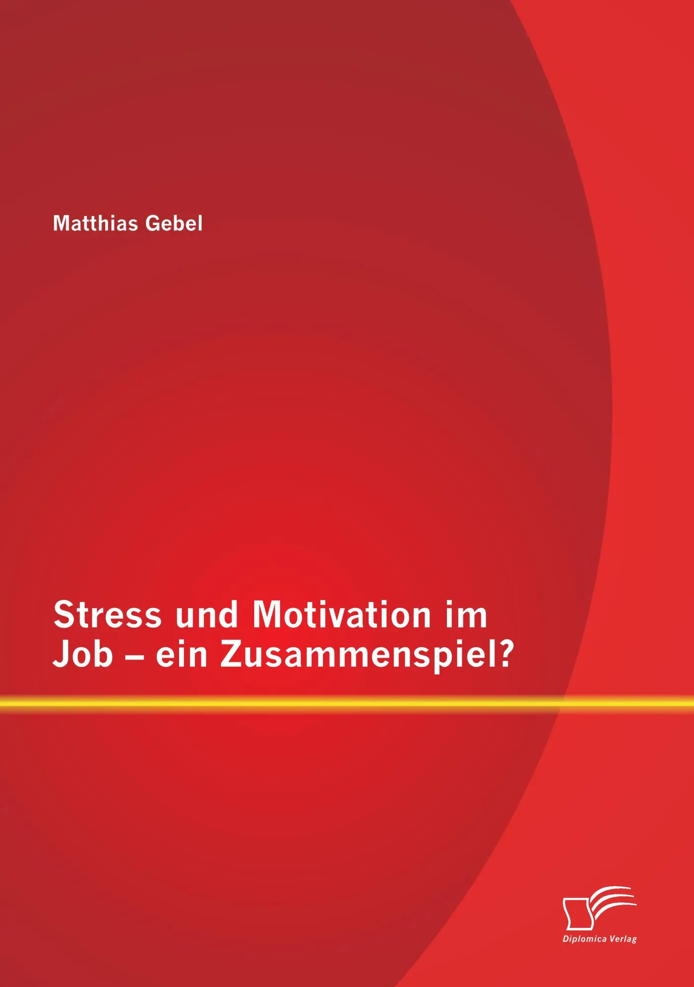 Cover: 9783842882775 | Stress und Motivation im Job - ein Zusammenspiel? | Matthias Gebel