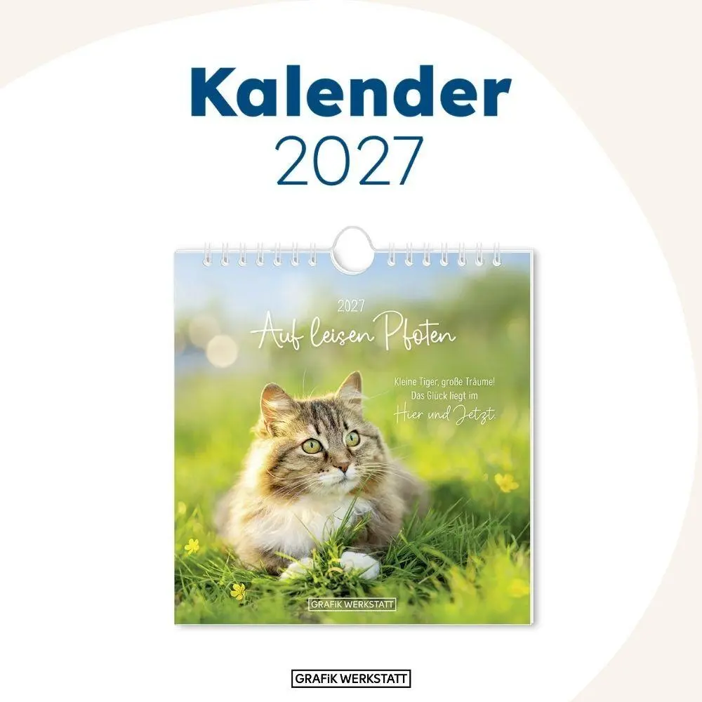 Bild: 9783986362775 | Postkartenkalender 2027 Auf leisen Pfoten | Postkartenkalender | 12 S.