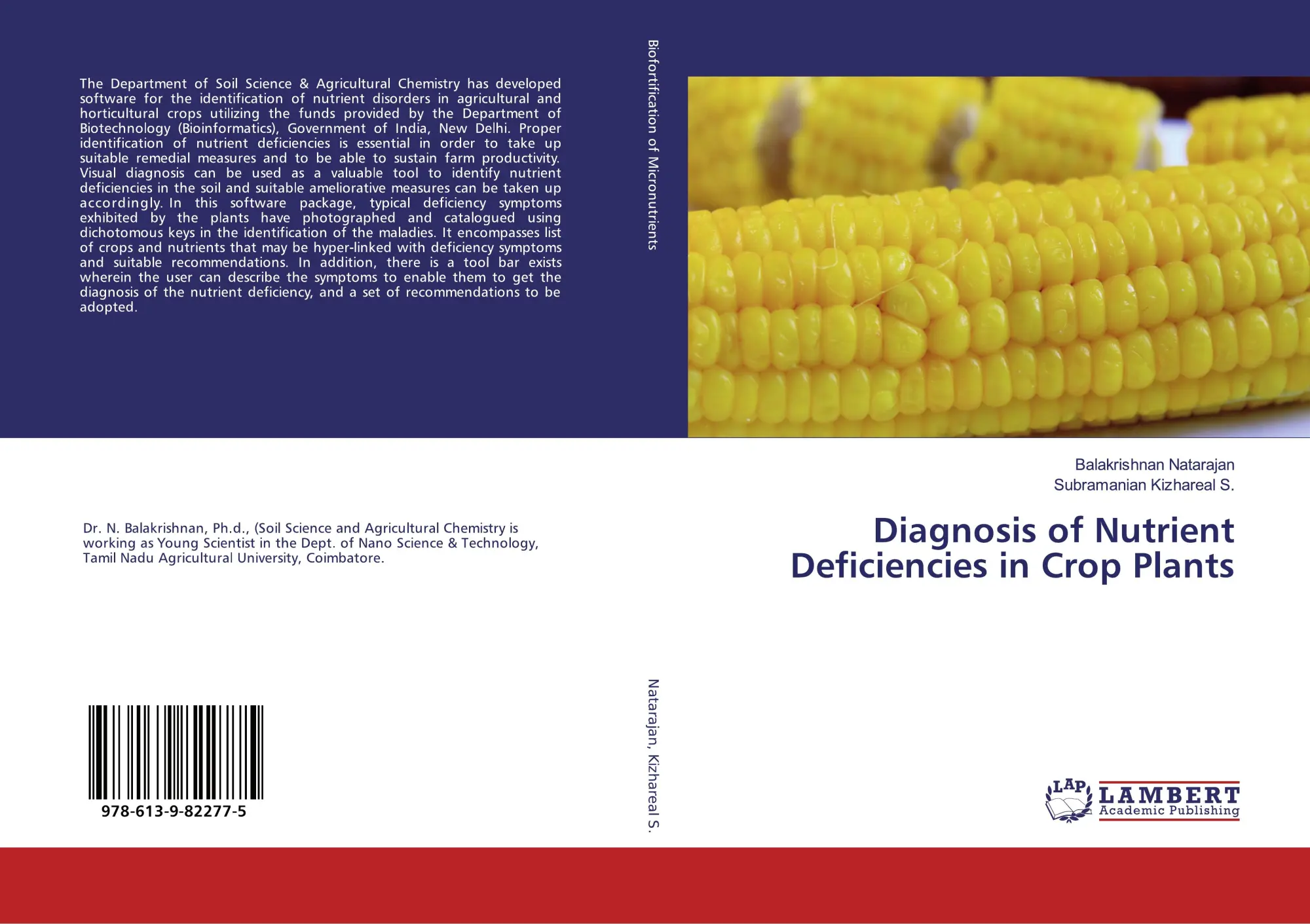Cover: 9786139822775 | Diagnosis of Nutrient Deficiencies in Crop Plants | Natarajan (u. a.)