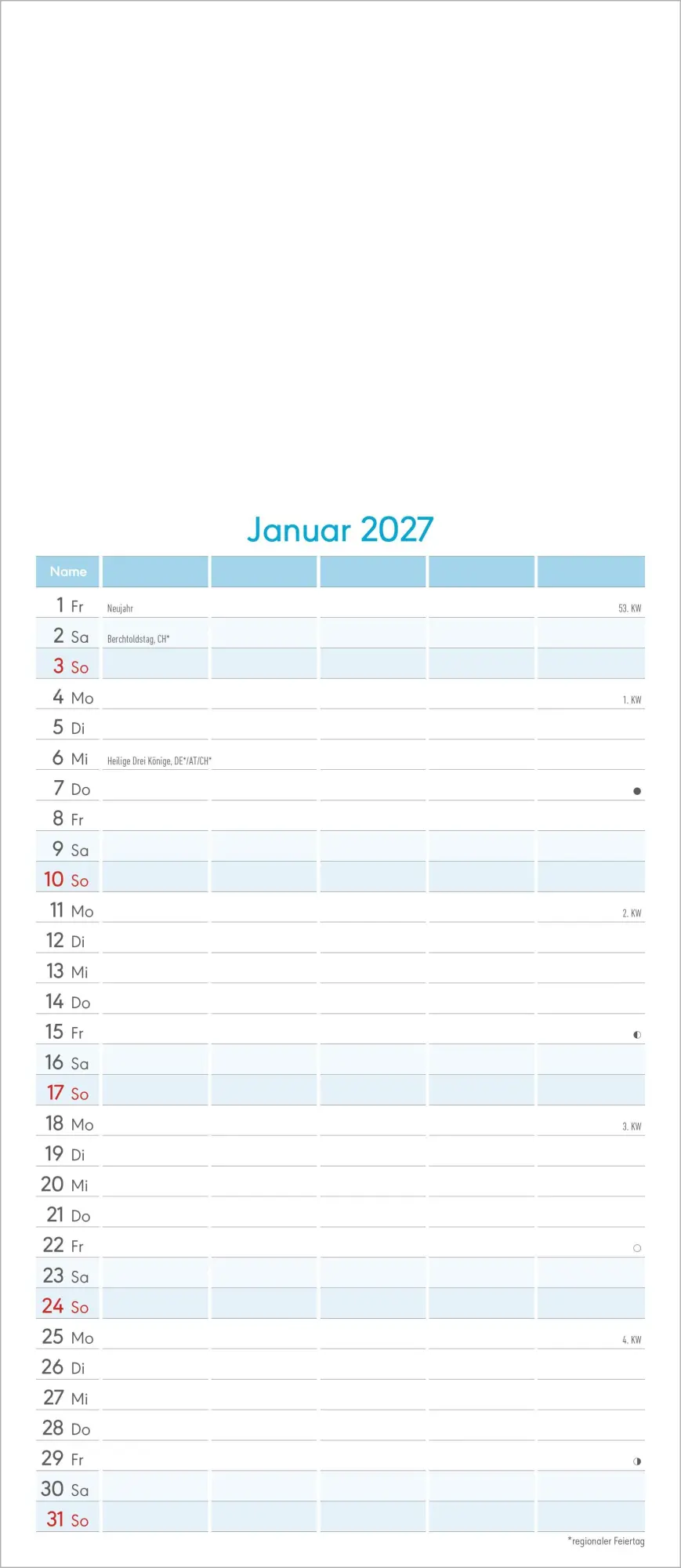 Bild: 4069095012875 | Kreativkalender Familienplaner 2027 | Neumann Verlage GmbH &amp; Co KG