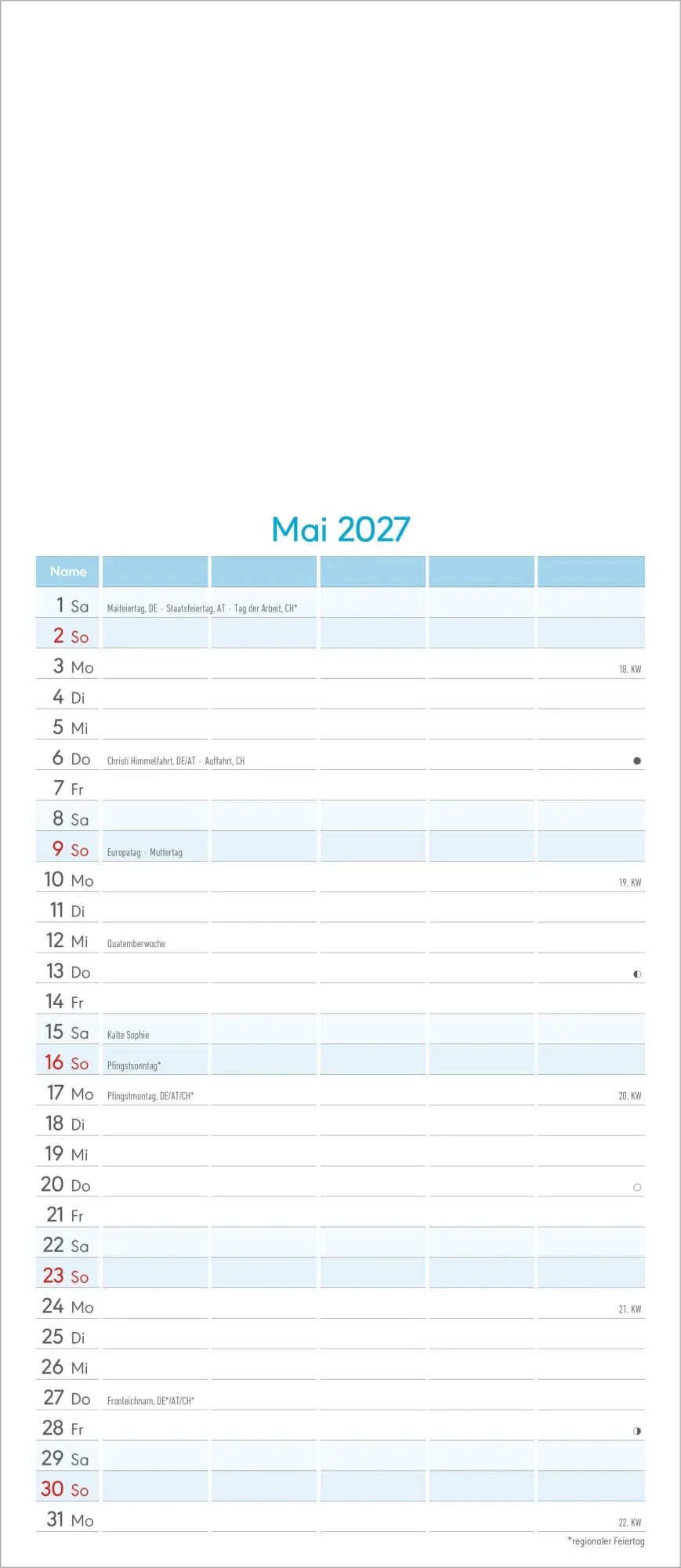 Bild: 4069095012875 | Kreativkalender Familienplaner 2027 | Neumann Verlage GmbH &amp; Co KG