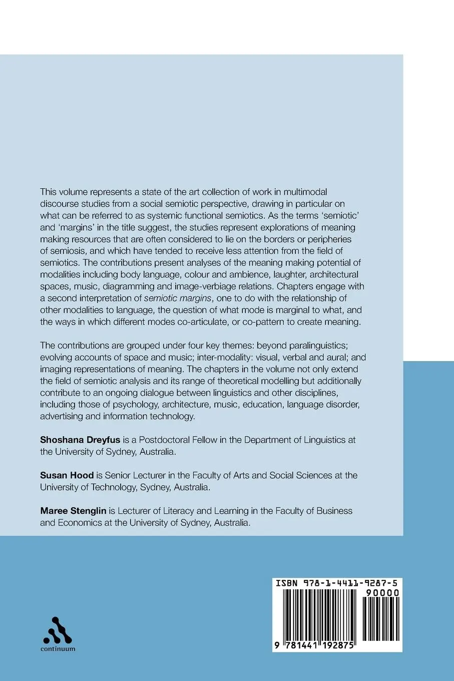 Rückseite: 9781441192875 | Semiotic Margins | Meaning in Multimodalities | Dreyfus (u. a.) | Buch