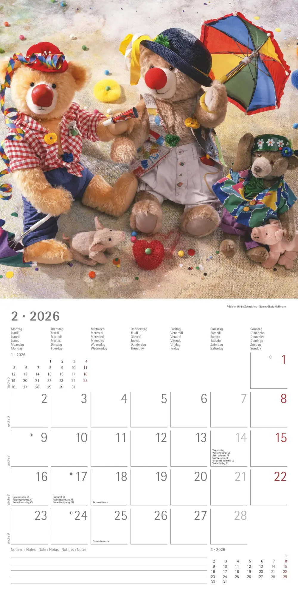 Bild: 4069095002975 | Teddy 2026 - Broschürenkalender 30x30 cm (30x60 geöffnet) -...