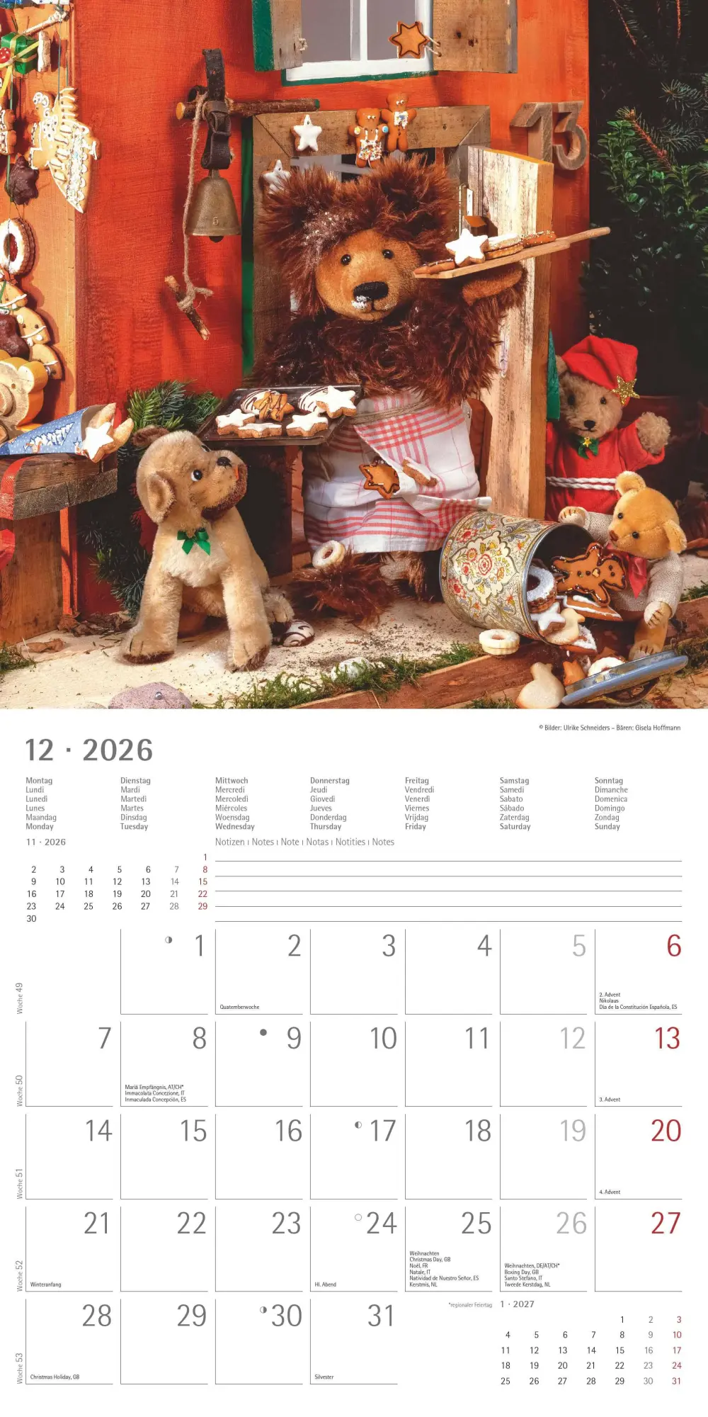 Bild: 4069095002975 | Teddy 2026 - Broschürenkalender 30x30 cm (30x60 geöffnet) -...