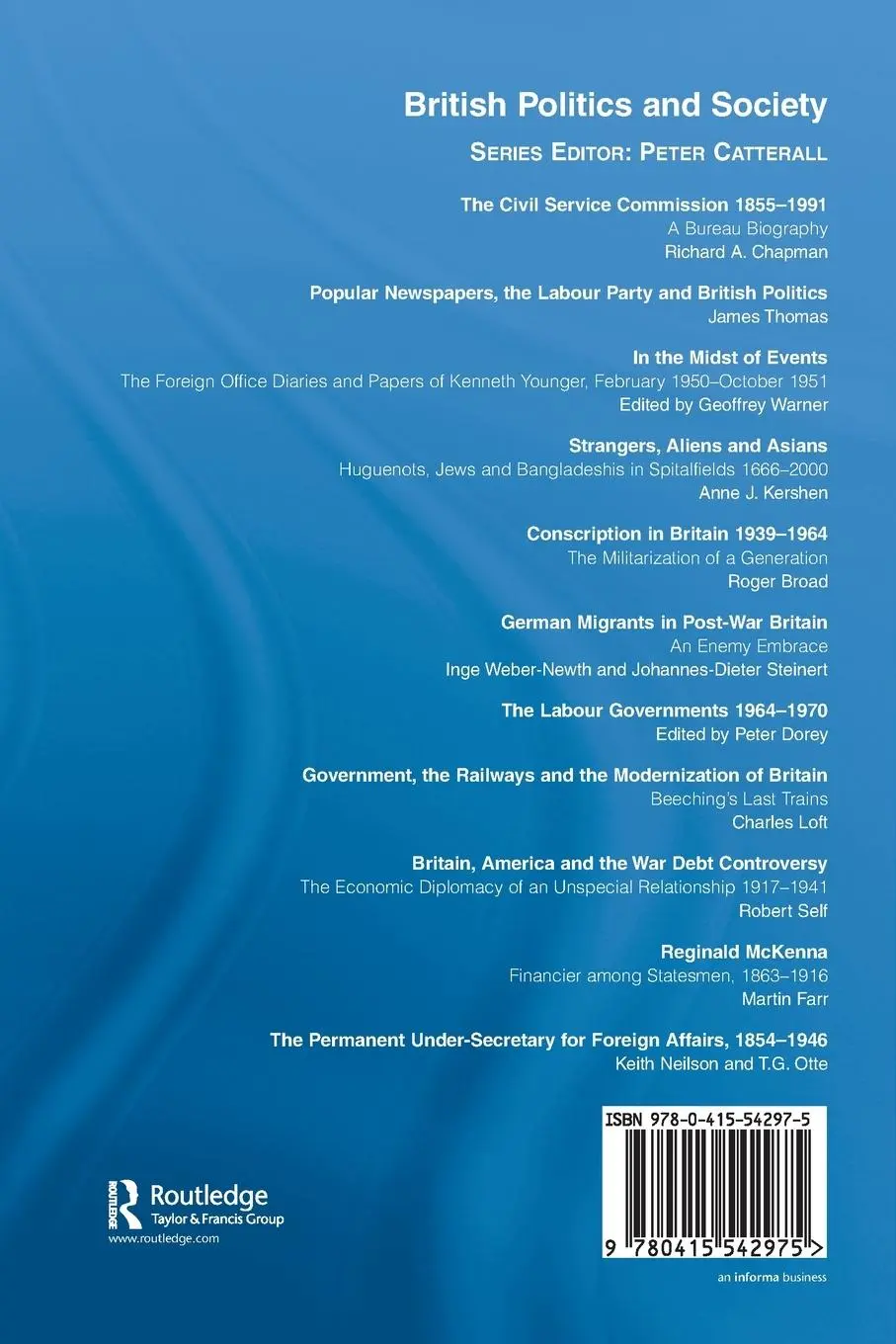 Rückseite: 9780415542975 | The Permanent Under-Secretary for Foreign Affairs, 1854-1946 | Buch