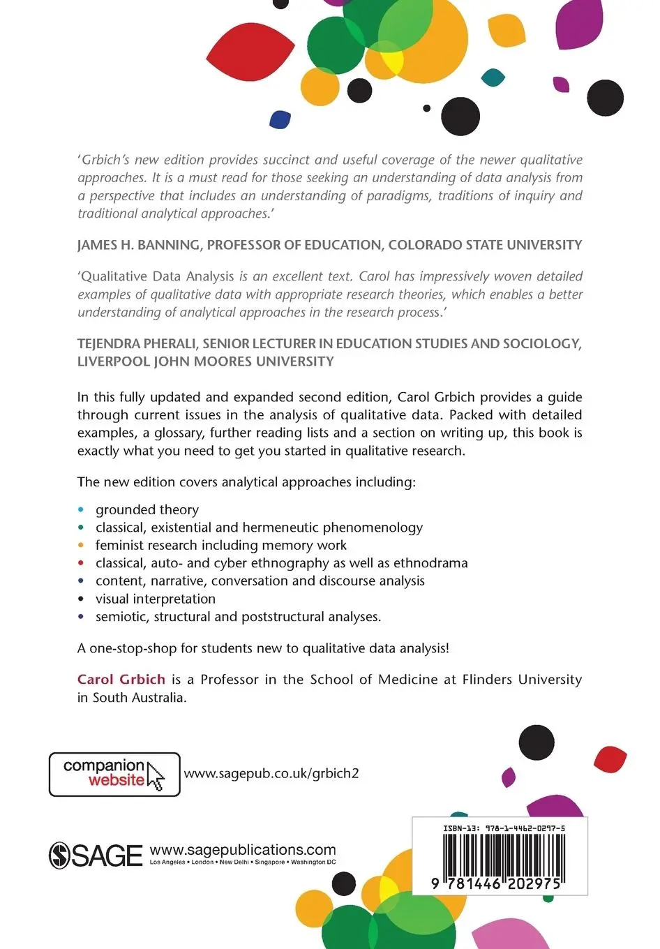 Rückseite: 9781446202975 | Qualitative Data Analysis | An Introduction | Carol Grbich | Buch