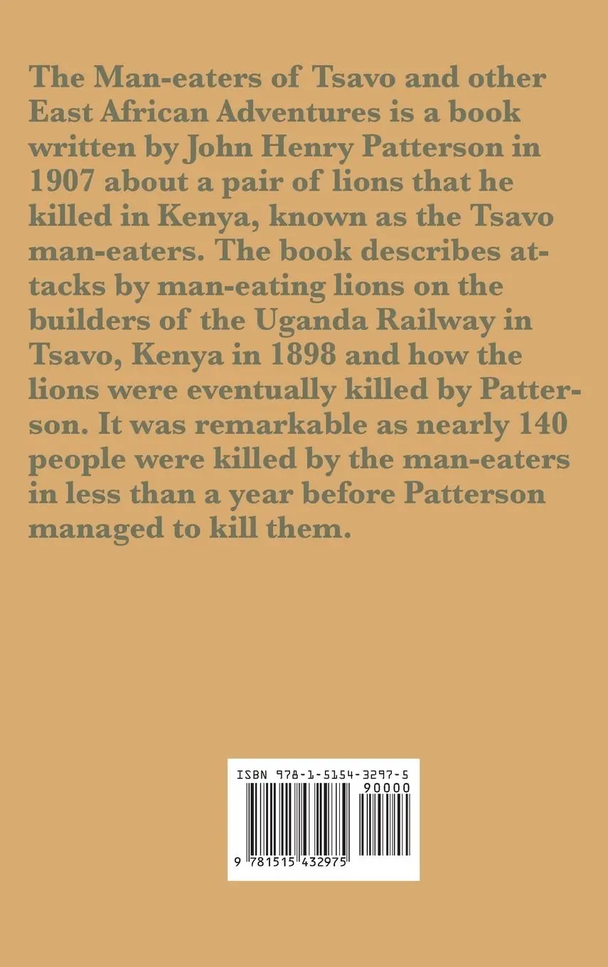 Rückseite: 9781515432975 | The Man-eaters of Tsavo | John Henry Patterson | Buch | Englisch