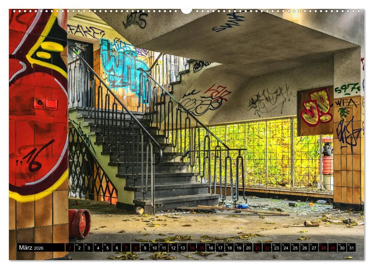 Bild: 9783457822975 | Lost Places Graffiti (Wandkalender 2026 DIN A2 quer), CALVENDO...