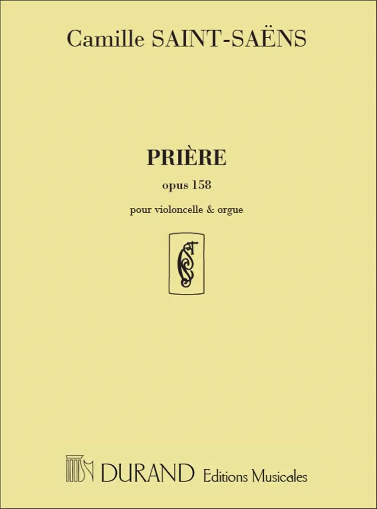 Cover: 9790044042975 | Priere Op 158 Vlc-Orgue | Camille Saint-Saens | Buch | Editions Durand