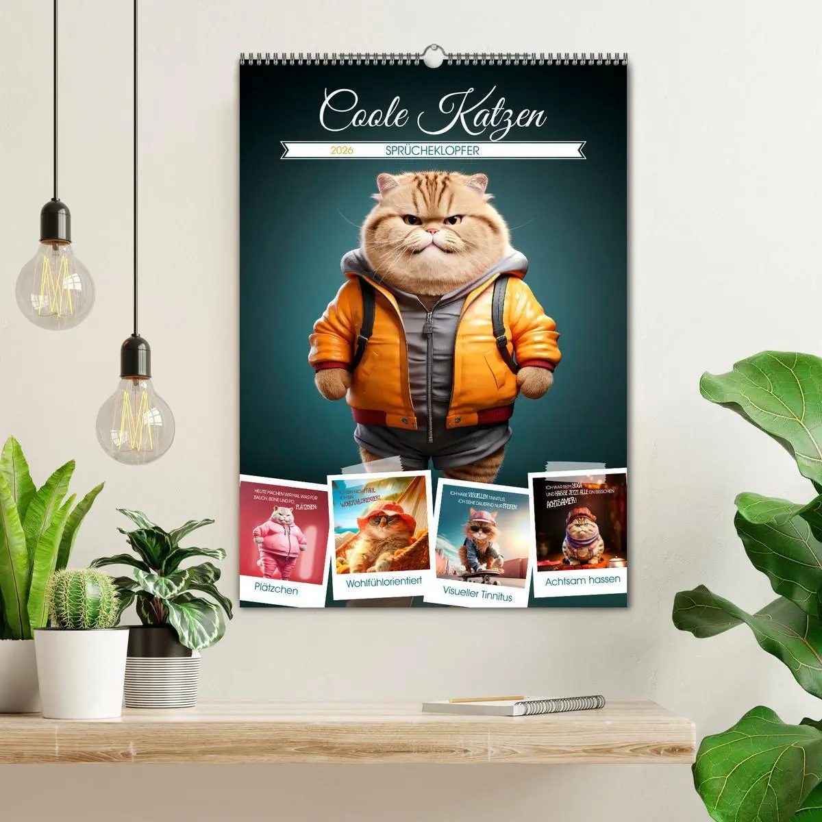 Bild: 9783516283075 | COOLE KATZEN Sprücheklopfer (Wandkalender 2026 DIN A2 hoch),...